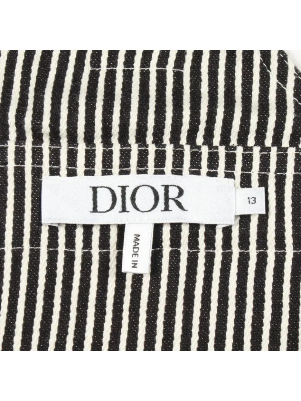 Dior Dress Striped Overalls Kids Black White Cotton Skirt